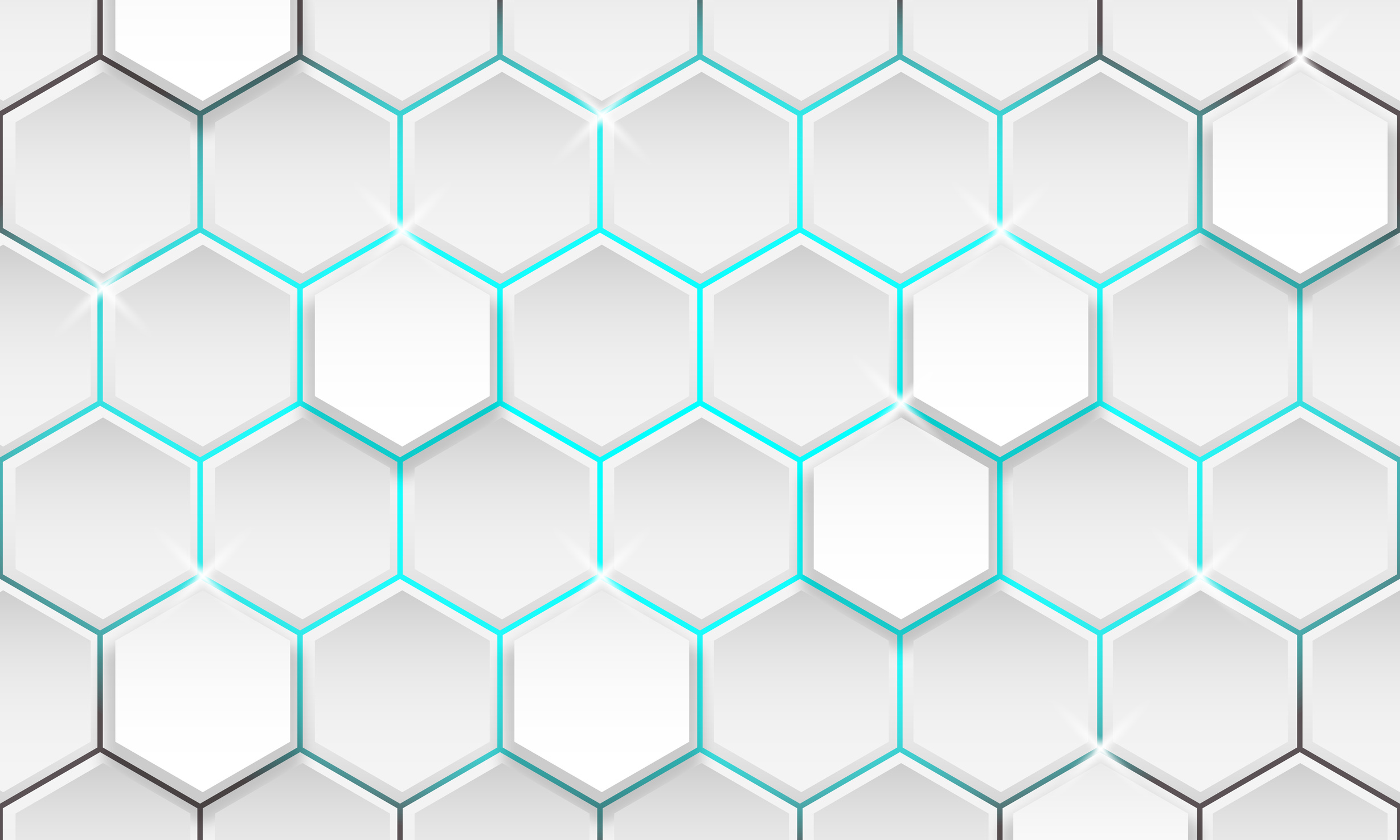 3 D Futuristic Hexagon Background